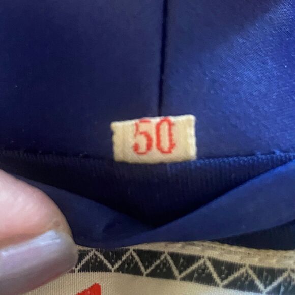 Vintage Squirrel Dragon Print Blue Satin Robe Belted Kimono Style Size 50 - Picture 4 of 11